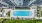 overhead shot of gated pool