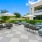 furnished patio in courtyard