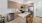 bright kitchen with island seating