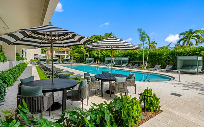poolside seating