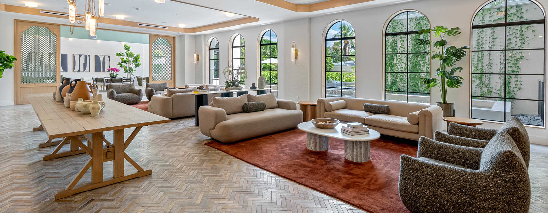 resident lounge with large couches